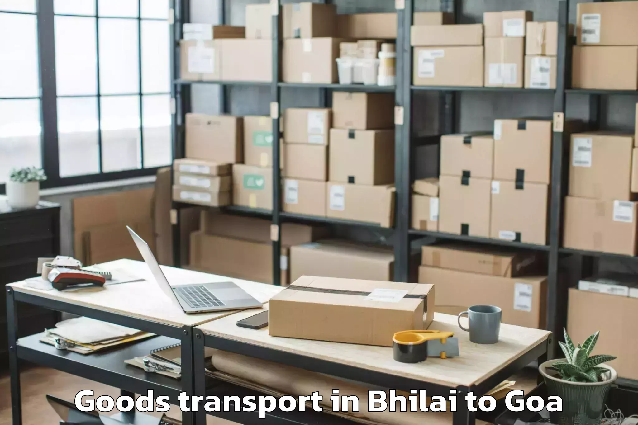 Top Bhilai to Morjim Goods Transport Available